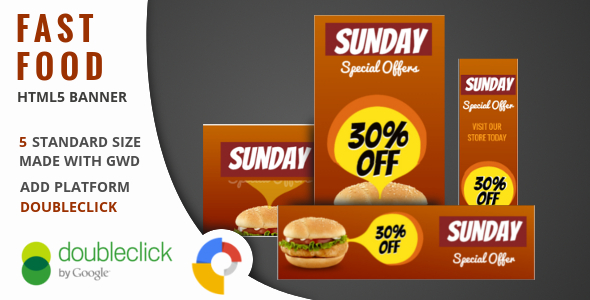 Fast Food Offer | HTML5 Google Banner Ad icon