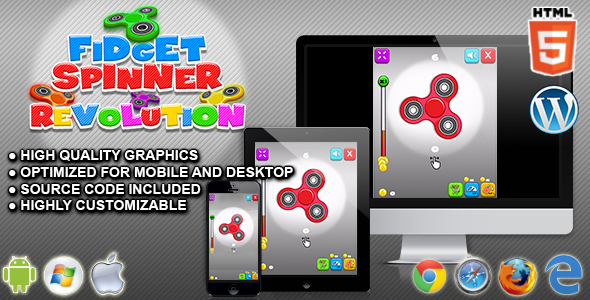 Fidget Spinner Revolution - HTML5 Skill Game icon