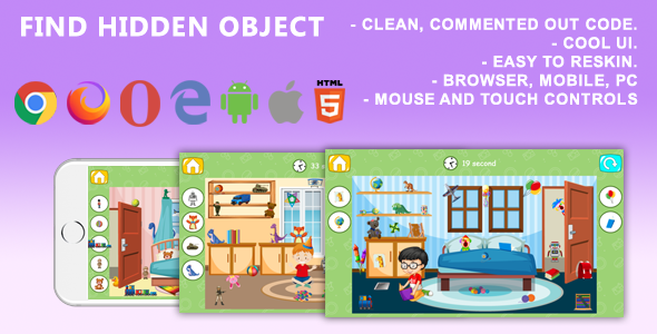 Find Hidden Object. Mobile, Html5 Game .c3p (Construct 3) icon