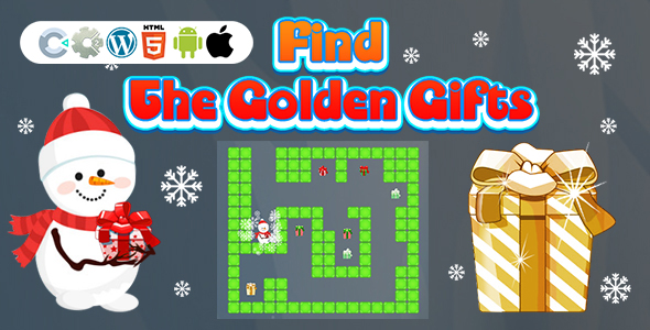 Find The Golden Gifts Game (Construct 3 | Construct 2 | C3P | CAPX | HTML5) Christmas Game icon