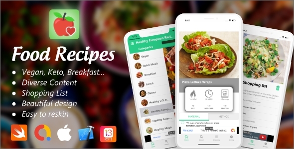 Food Recipes iOS 13+ with Admob icon