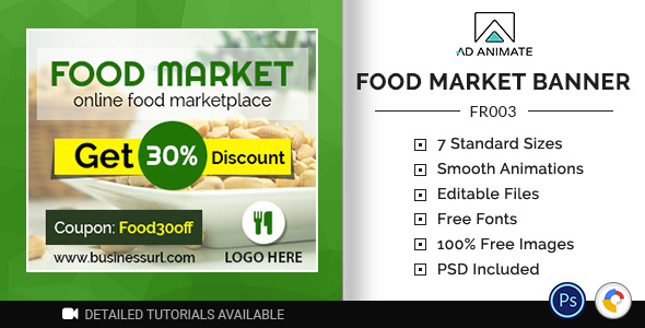 Food & Restaurant | Food Market Banner (FR003) icon