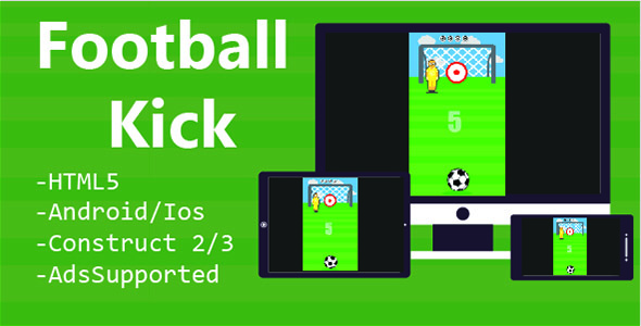 Football Kick HTML5 & Mobile Game (Construct 2 & 3) icon