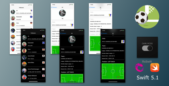Football players position - iOS - Swift - MVVM - RXSwift icon