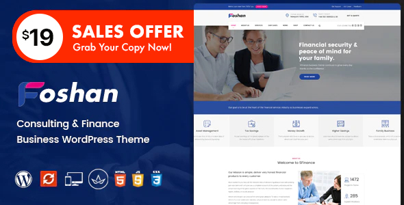 Foshan - Finance, Consulting Business WordPress Theme icon