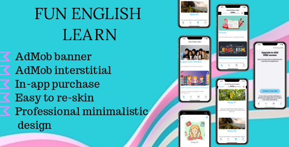 Fun English learn - iOS educational app icon