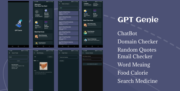 GPT Genie Android App With Rapid API and Open AI icon