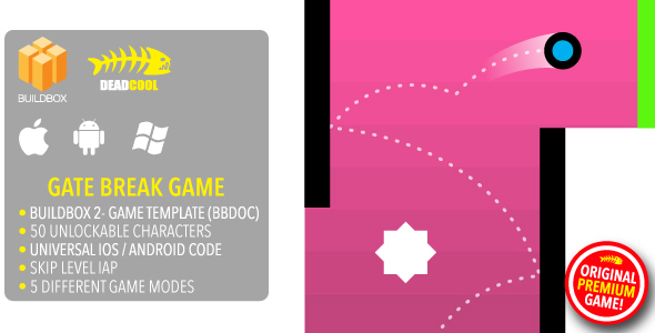 Gate Break - BuildBox 2 Game Template Document - iOS / Android / BBDOC icon