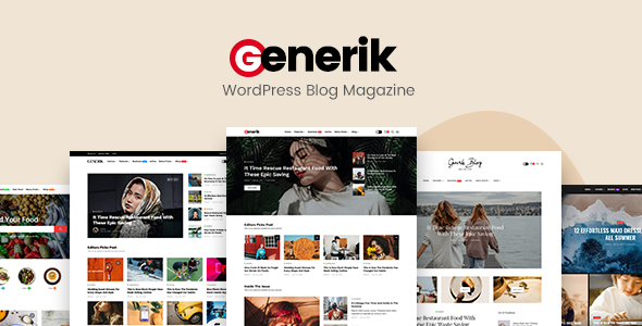 Generik - Multipurpose WordPress Blog Magazine Theme icon