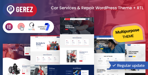 Gerez - Car Services & Repair WordPress Theme + RTL icon