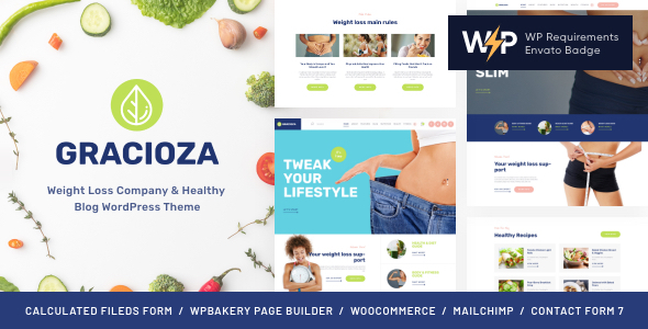 Gracioza | Weight Loss Company & Healthy Blog WordPress Theme icon