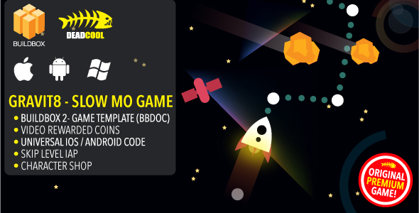 Gravit8 - BuildBox 2 Game Template Document - iOS / Android / BBDOC icon