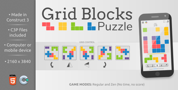 Grid Blocks Puzzle - HTML5 Casual game icon