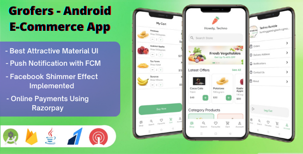 Grofers - Android Grocery, Food Ecommerse App | Firebase, Awesome Admin Panel icon