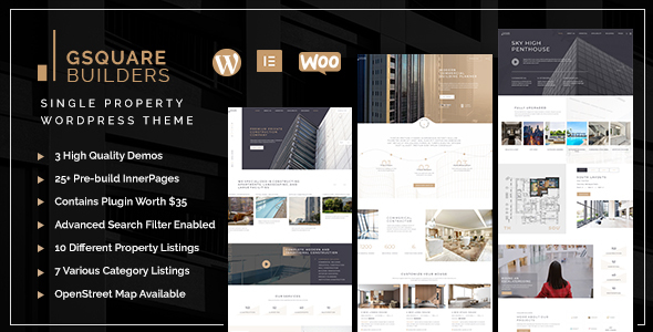 Gsquare - Single Property Realestate WordPress Theme icon