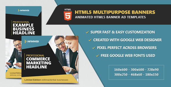 HTML5 Multipurpose Animated Banners icon