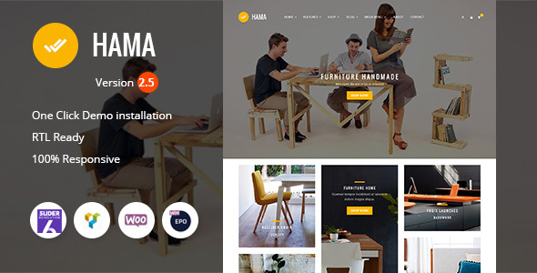 Hama - Store Furniture Home WooCommerce WordPress Theme icon