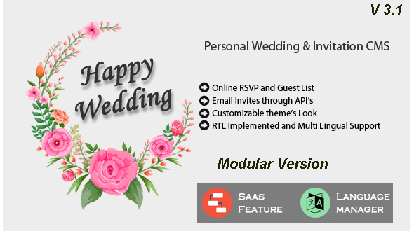 Happy Wedding - Personal Wedding & Invitation CMS icon