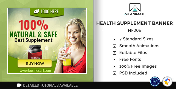 Health & Fitness | Health Supplement Banner (HF006) icon