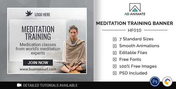 Health & Fitness | Meditation Training Banner (HF010) icon