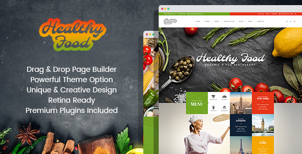 Healthy Food - Organic & Eco Restaurant WordPress Theme icon