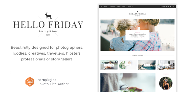 Hello Friday - Elegant Lifestyle Blog Theme icon