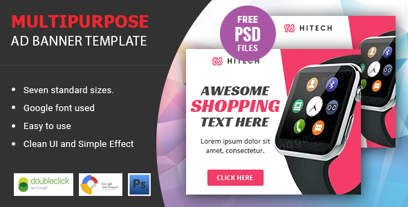 Hitech | Multipurpose HTML 5 Animated Google Banner icon