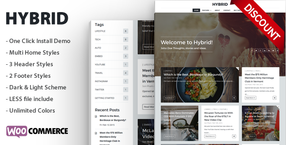 Hybrid - Clean & Modern WordPress Blog Theme icon