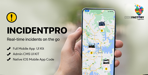 INCIDENT-PRO - Mobile UI Kit, Admin CMS & iOS App Code icon