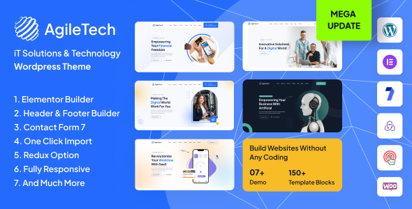 IT Solutions Service Technology Saas Software Startup WordPress Theme - Agiletech icon