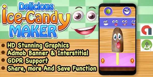 Ice Candy Maker Game For Kids + Ready For Publish + Android Studio icon