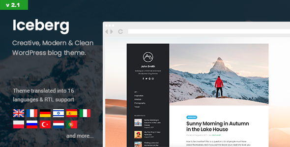 Iceberg - Simple & Minimal Personal WordPress Blog Theme icon