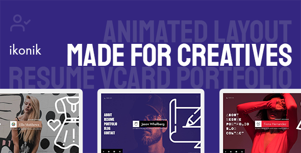 Ikonik - Resume vCard WordPress Theme icon