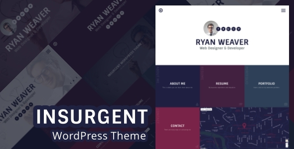 Insurgent - Personal Vcard Resume Portfolio WordPress Theme icon