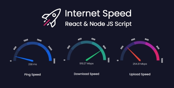Internet Speed Test React & Node JS Script icon