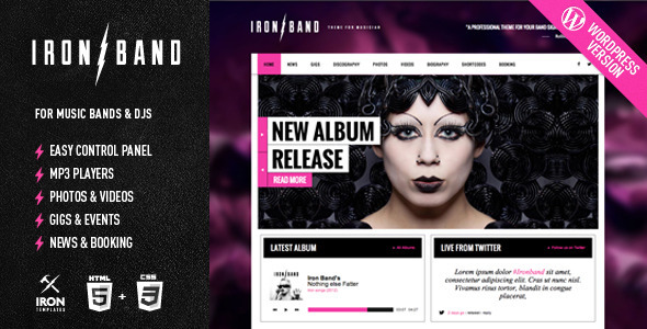 IronBand - Music Band & DJ WordPress Theme icon