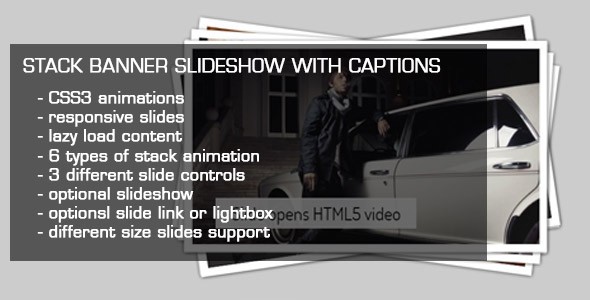 JQuery Stack Banner Slideshow with Captions icon