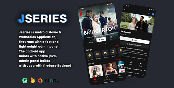 Jseries - Movie & Web Series With Firebase backend - Netflix Clone icon