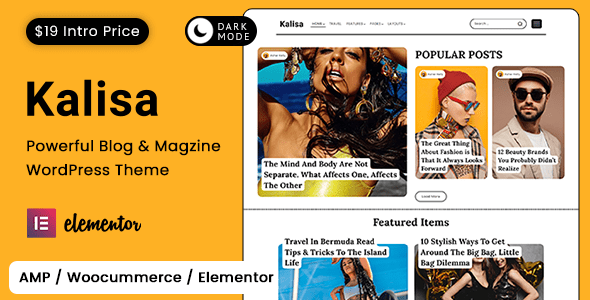 Kalisa | Blog & Magazine WordPress Theme icon