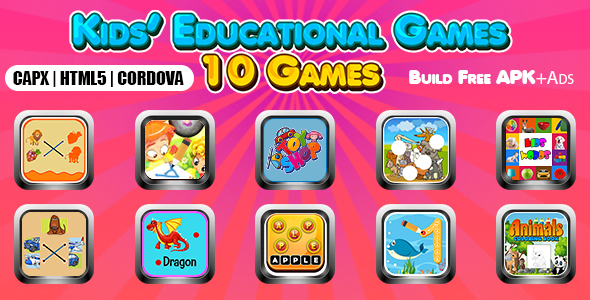 Kids Educational Games Collection 01 (CAPX | HTML5 | Cordova) 10 Games icon