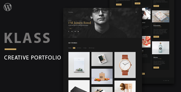 Klass | Dark Minimal Portfolio WordPress Theme icon