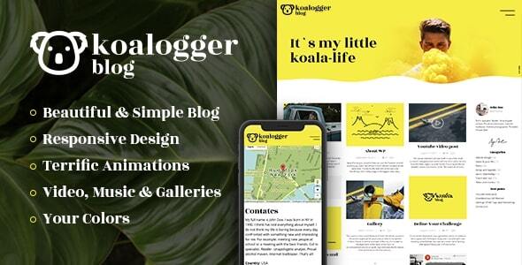 Koalogger - Simple WordPress Blog Theme + RTL icon