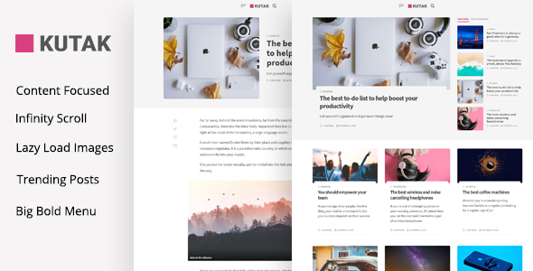 Kutak - Minimal Blog WordPress Theme icon