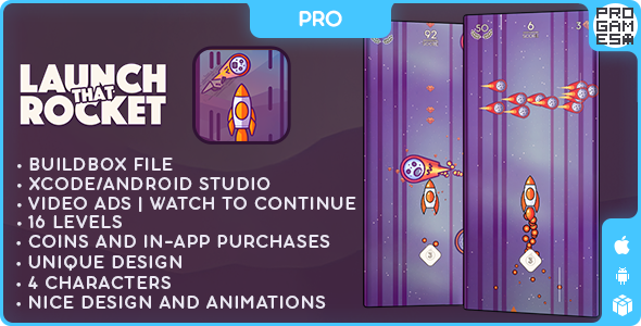 Launch That Rocket (PRO) - BUILDBOX CLASSIC - IOS - Android - Reward video icon