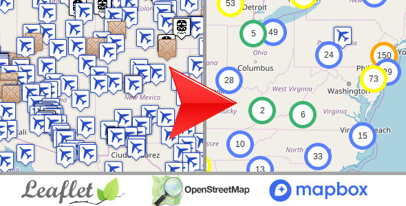 Leaflet OpenStreetMap, Multi-Purpose server side markers clustering php script v1.4 icon