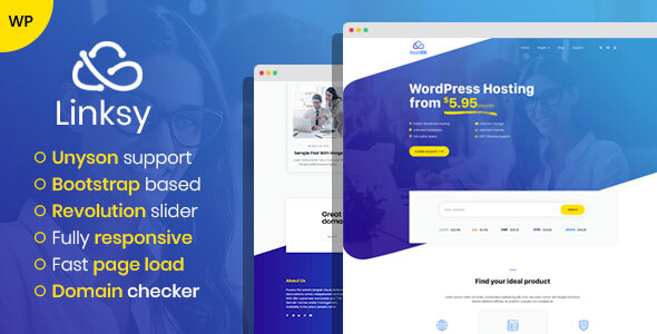 Linksy - domain and hosting provider WordPress theme icon