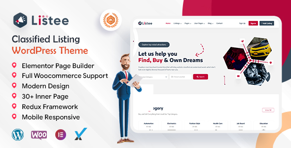 Listee - Classified Ads and Listing Directory WordPress Theme icon