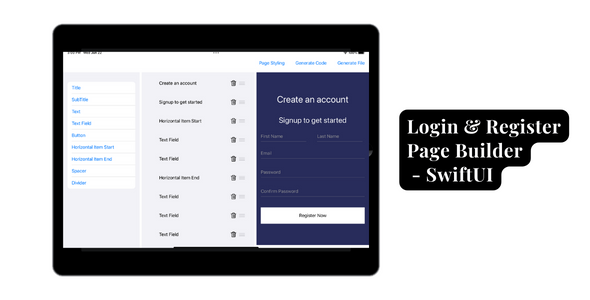 Login & Register Page Builder for SwiftUI icon