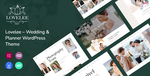 Lovelee – Wedding & Planner WordPress Theme + RTL icon