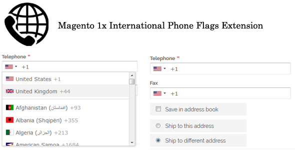 Magento 1x International Phone Flags Extension icon